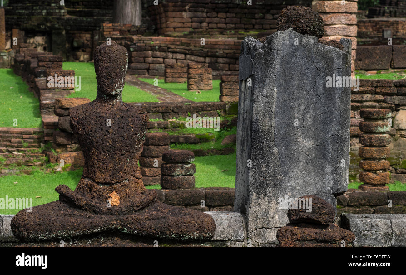 Impressive Buddha Statue at Kamphaeng Phet Historical Park, Stock Photo