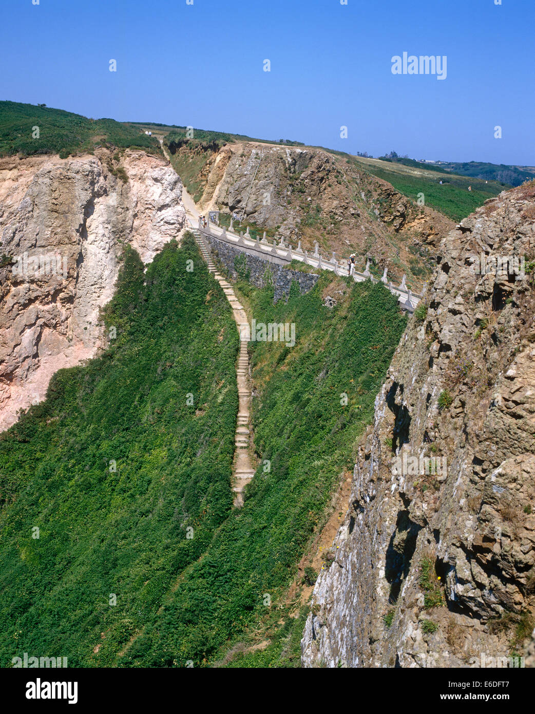 La Coupee Sark Channel Islands UK Stock Photo