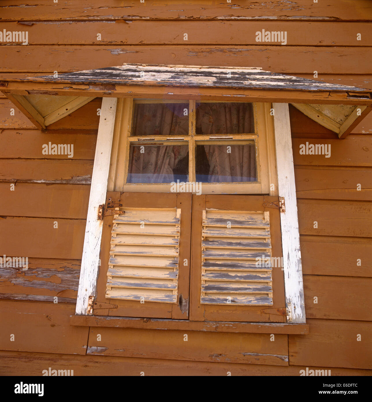 Window of a typical Chattel house Stock Photo Alamy