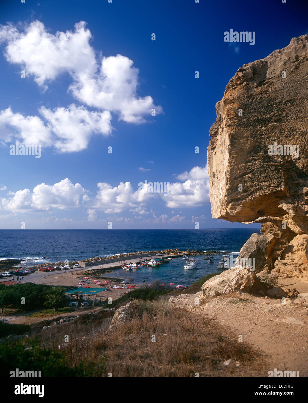 Fishing harbour in Cyprus Stock Photo