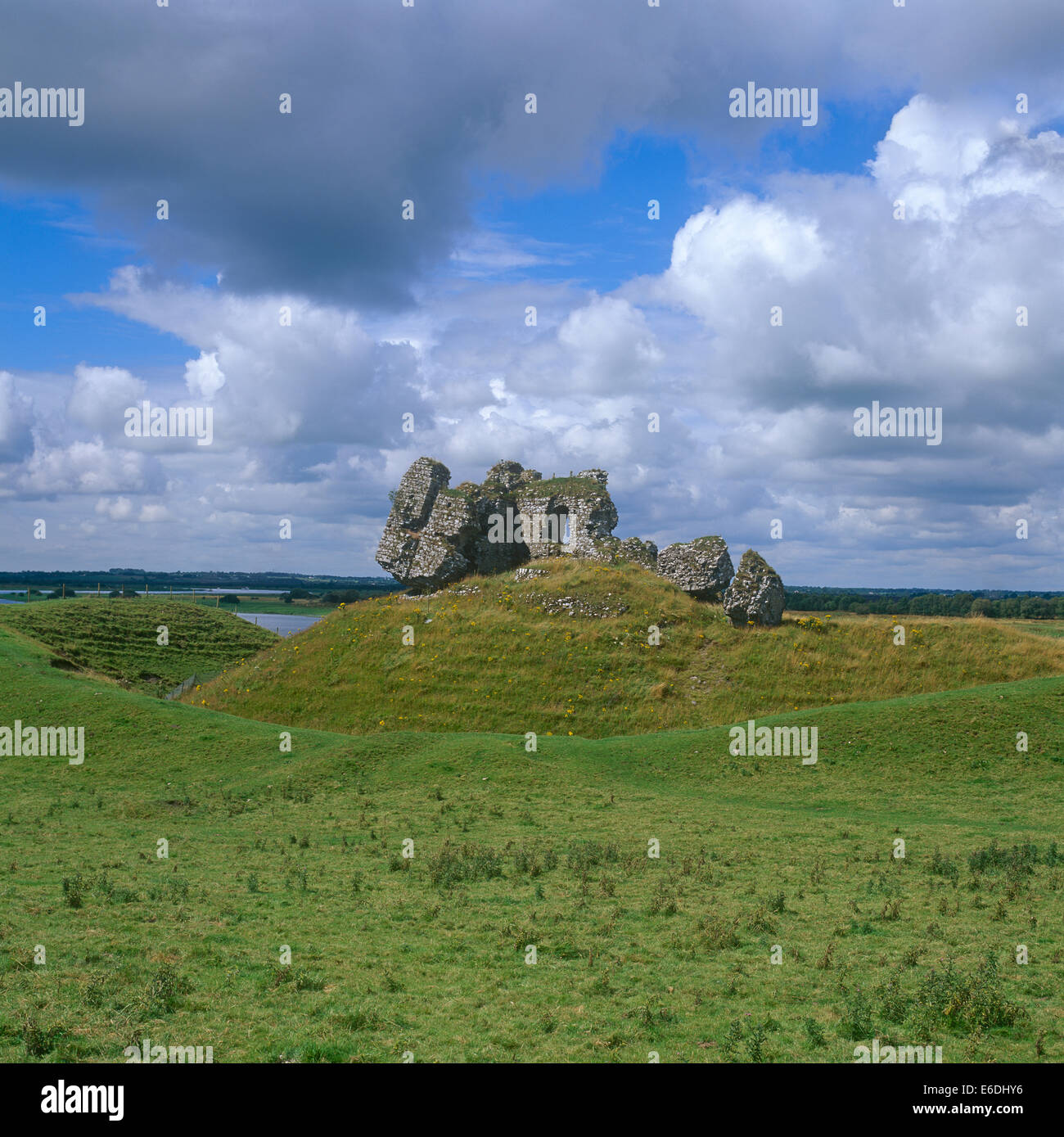 Ruins in Clonmacnoise Monastery County Stock Photo