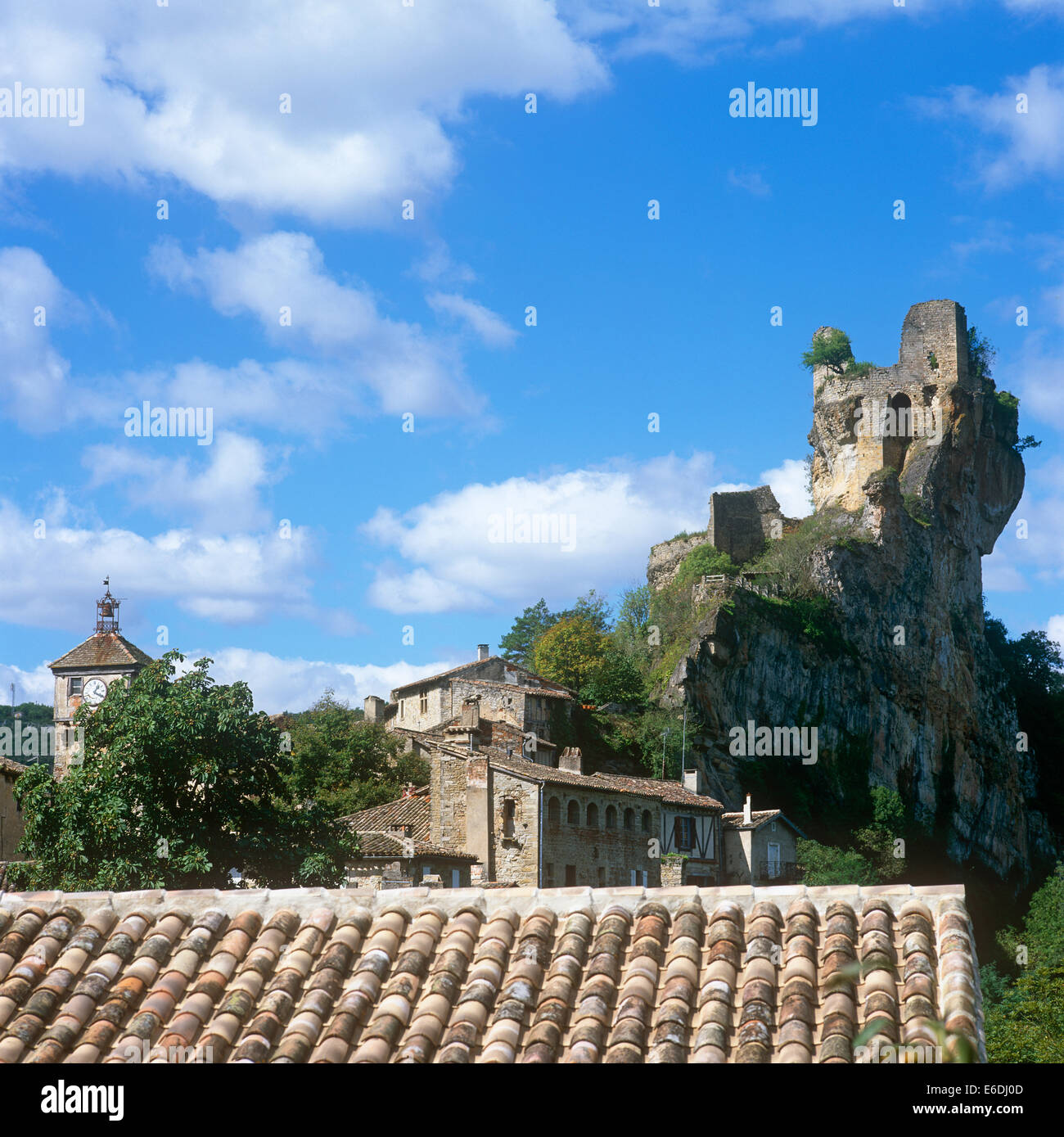 Chateau Penne Tarn France Stock Photo