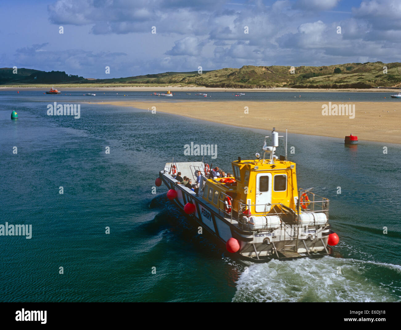 Passenger Ferry across Camel Estuary Padstow Cornwall UK Stock Photo