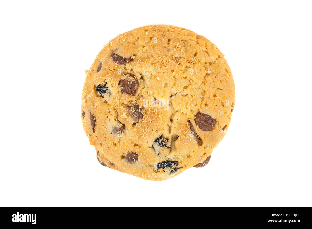 Chocolate chips cookie isolated on white background Stock Photo