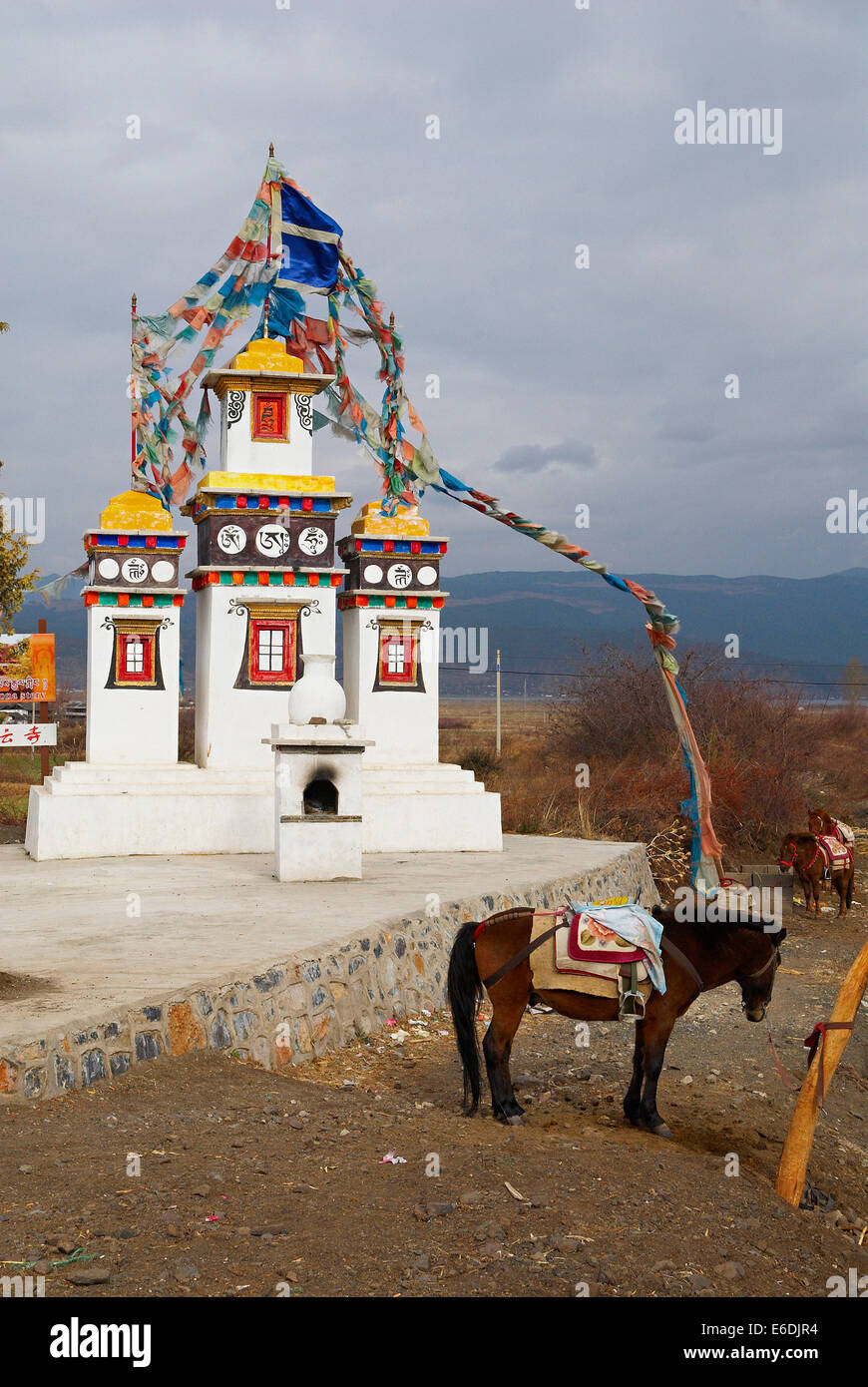 China. Yunnan province. Buddhist shorten around Lijiang. Stock Photo