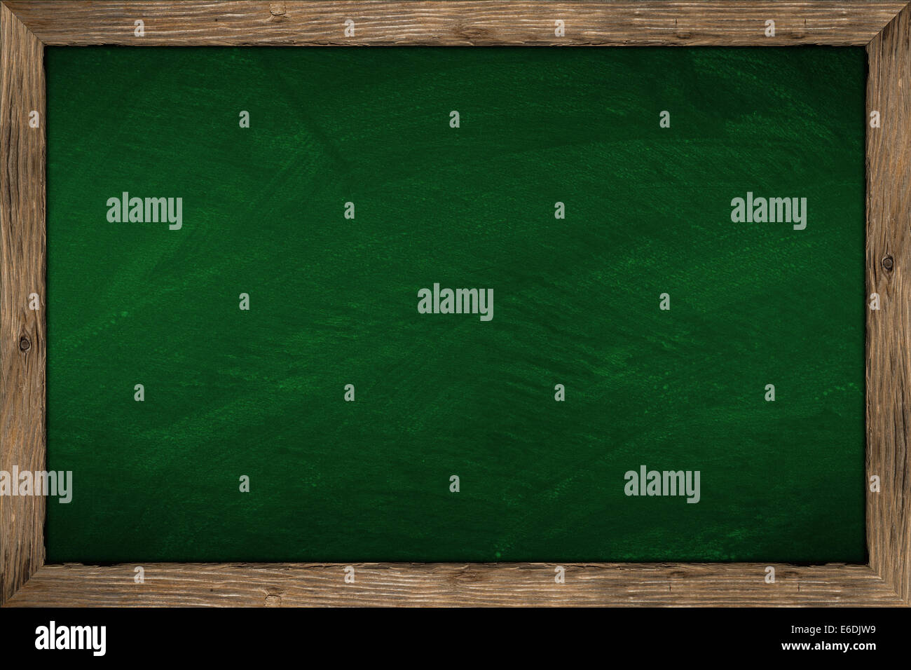 green chalkboard with wooden frame Stock Photo