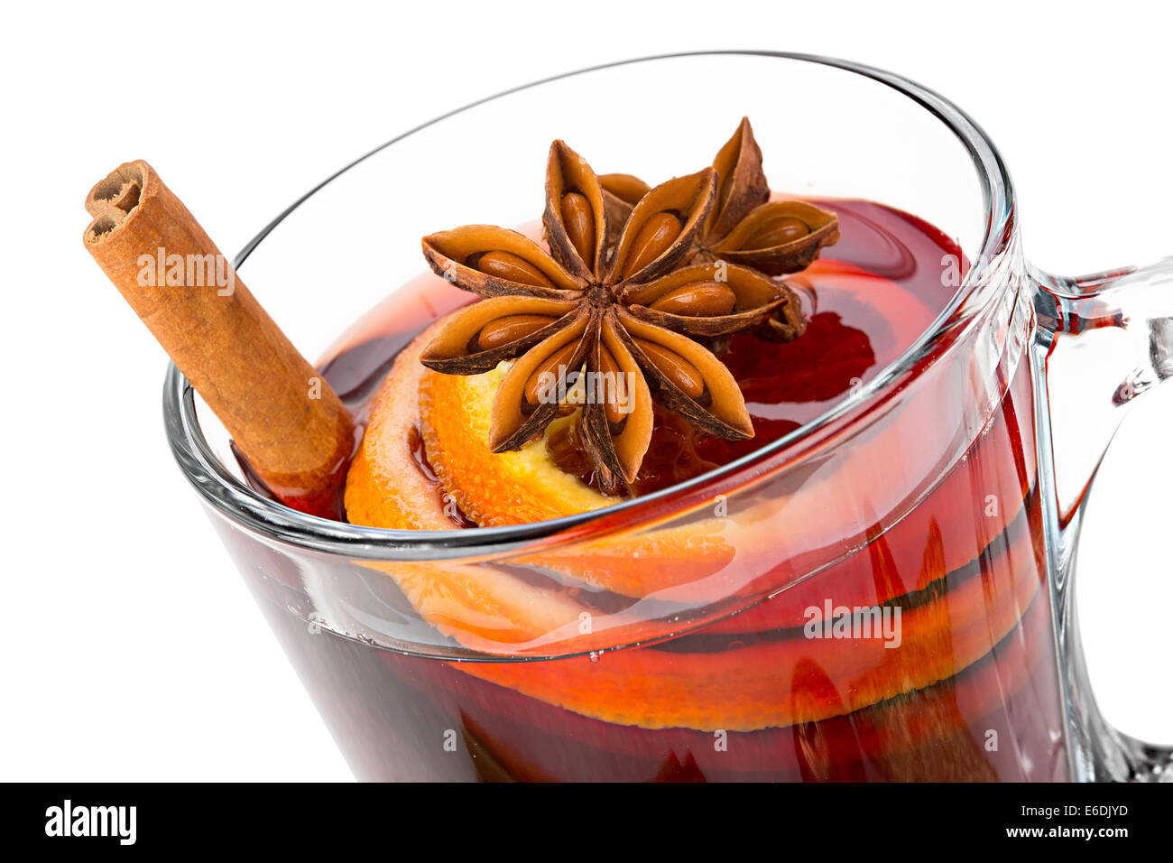closeup of hot spiced wine Stock Photo Alamy