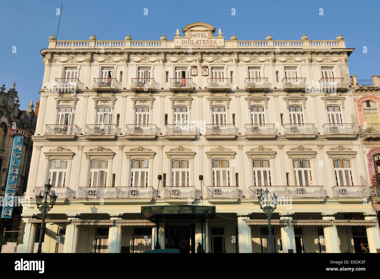 Hotel Inglaterra Havana Cuba Stock Photo