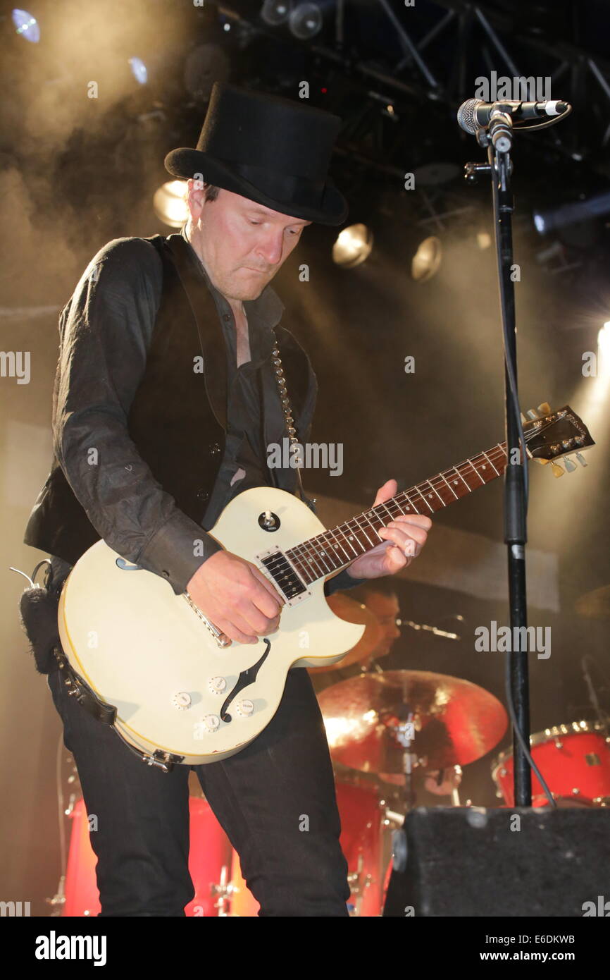 D.A.D guitarist on stage Stock Photo - Alamy