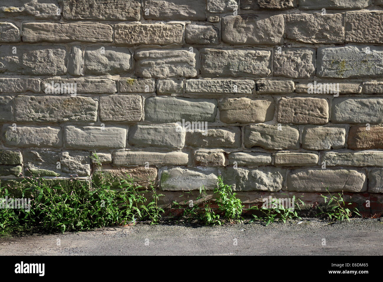 Wall in Castle Lane, Warwick, UK Stock Photo