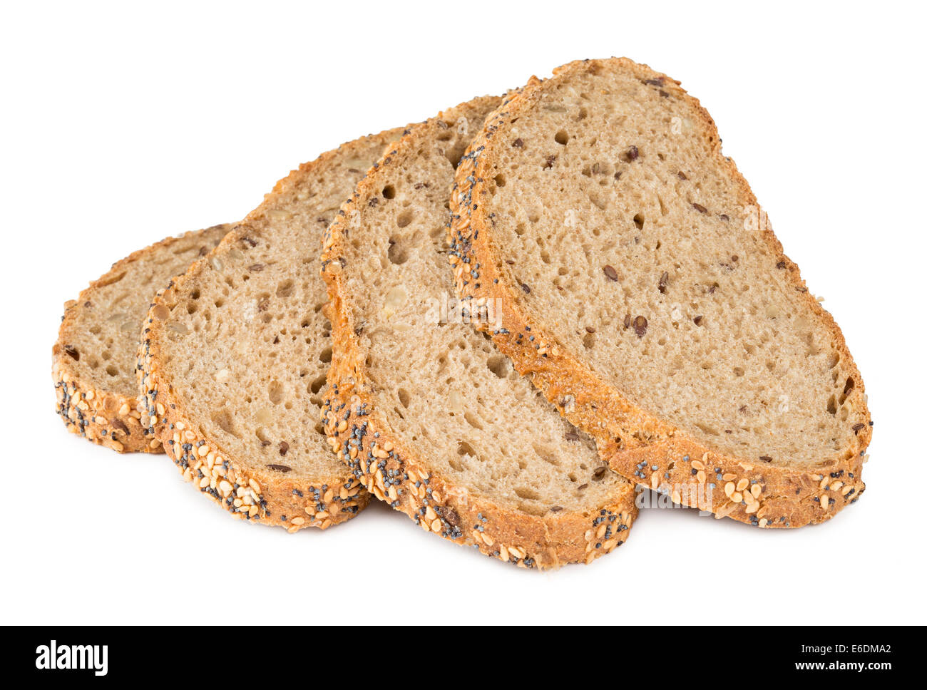 slice of multi grain bread Stock Photo