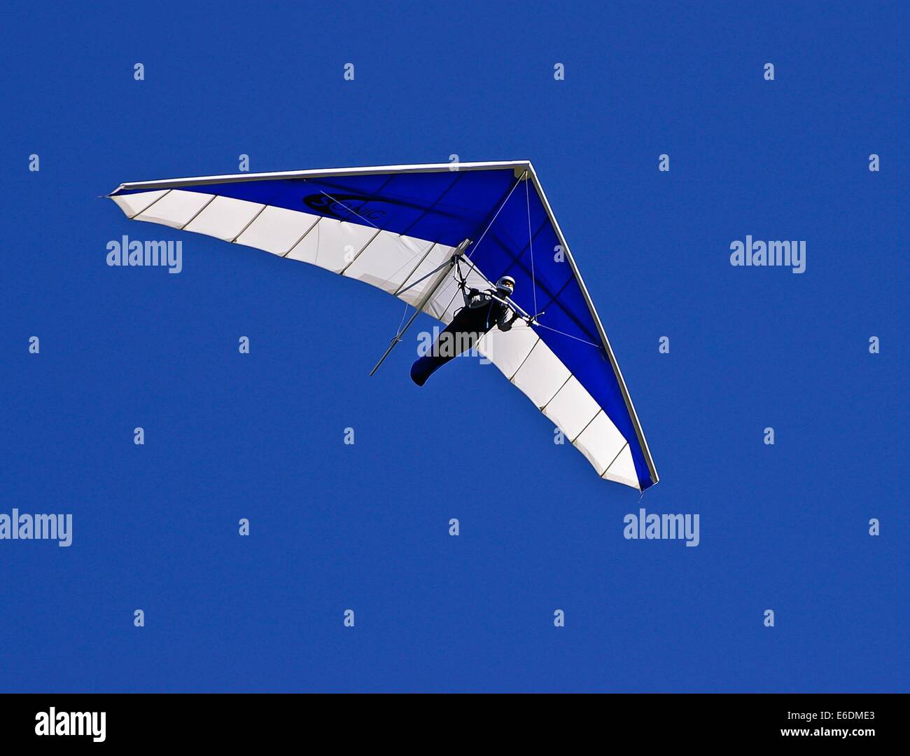 glider hang-glider pilot flying gliding Stock Photo