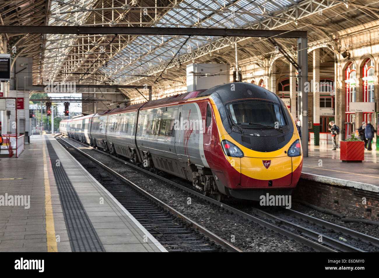 Virgin Trains Pendolino class 390 train at Preston Railway Station ...
