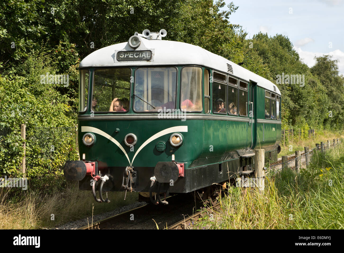 Diesel Railbus built in Germany in 1958 for British Railways, operated by Ribble Steam Railways Stock Photo