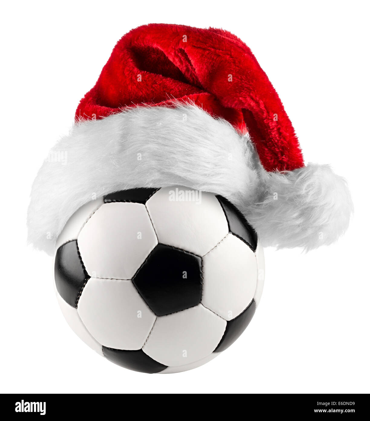 Santa hat on soccer ball hires stock photography and images Alamy