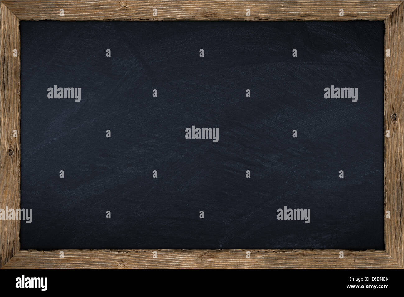empty chalkboard with wooden frame Stock Photo