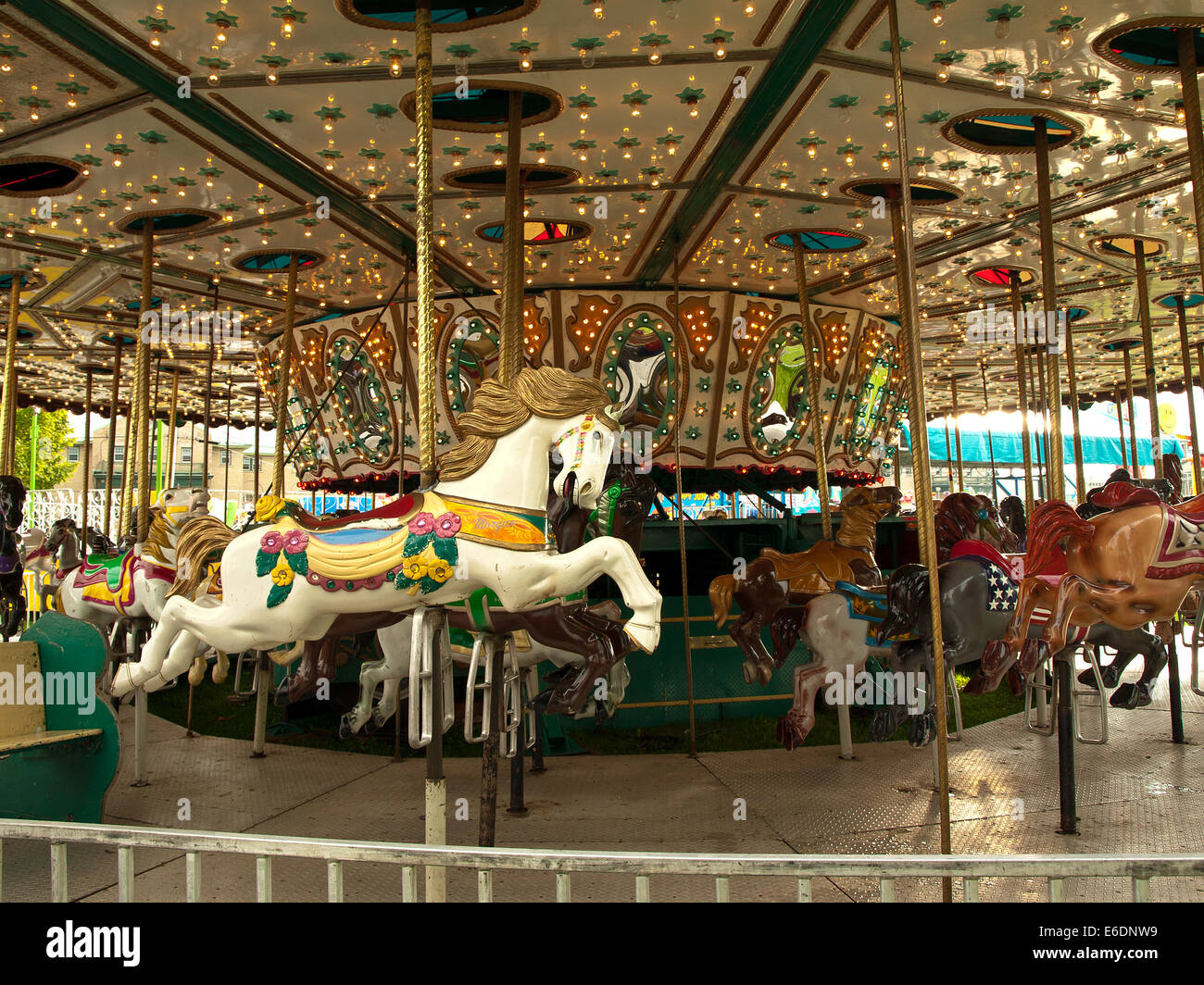 state fair carousel Stock Photo