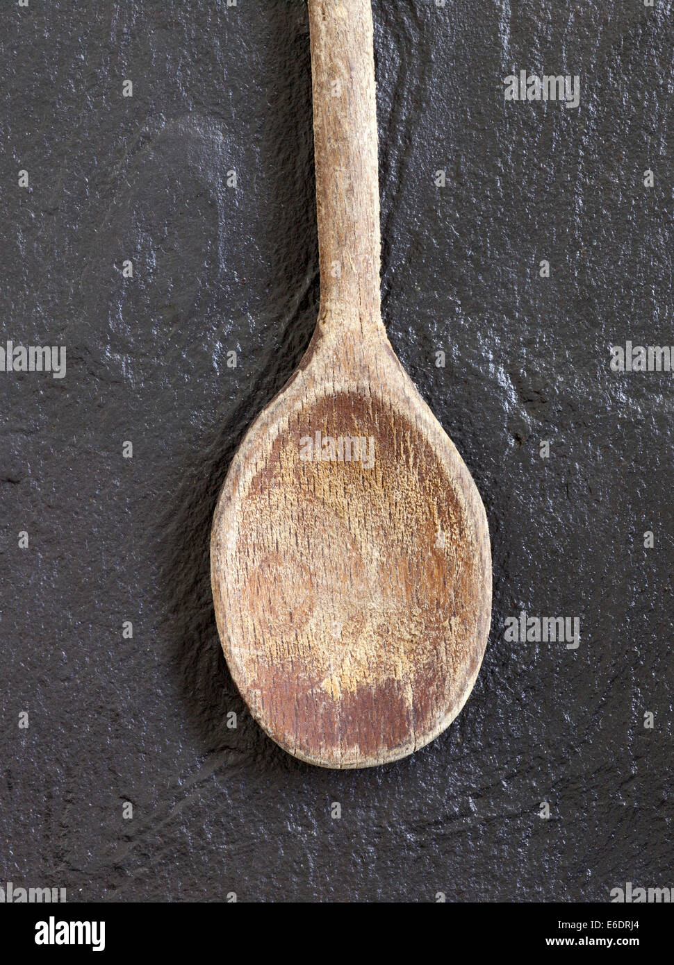 Vintage Old Used Wooden Spoon Stock Photo Alamy