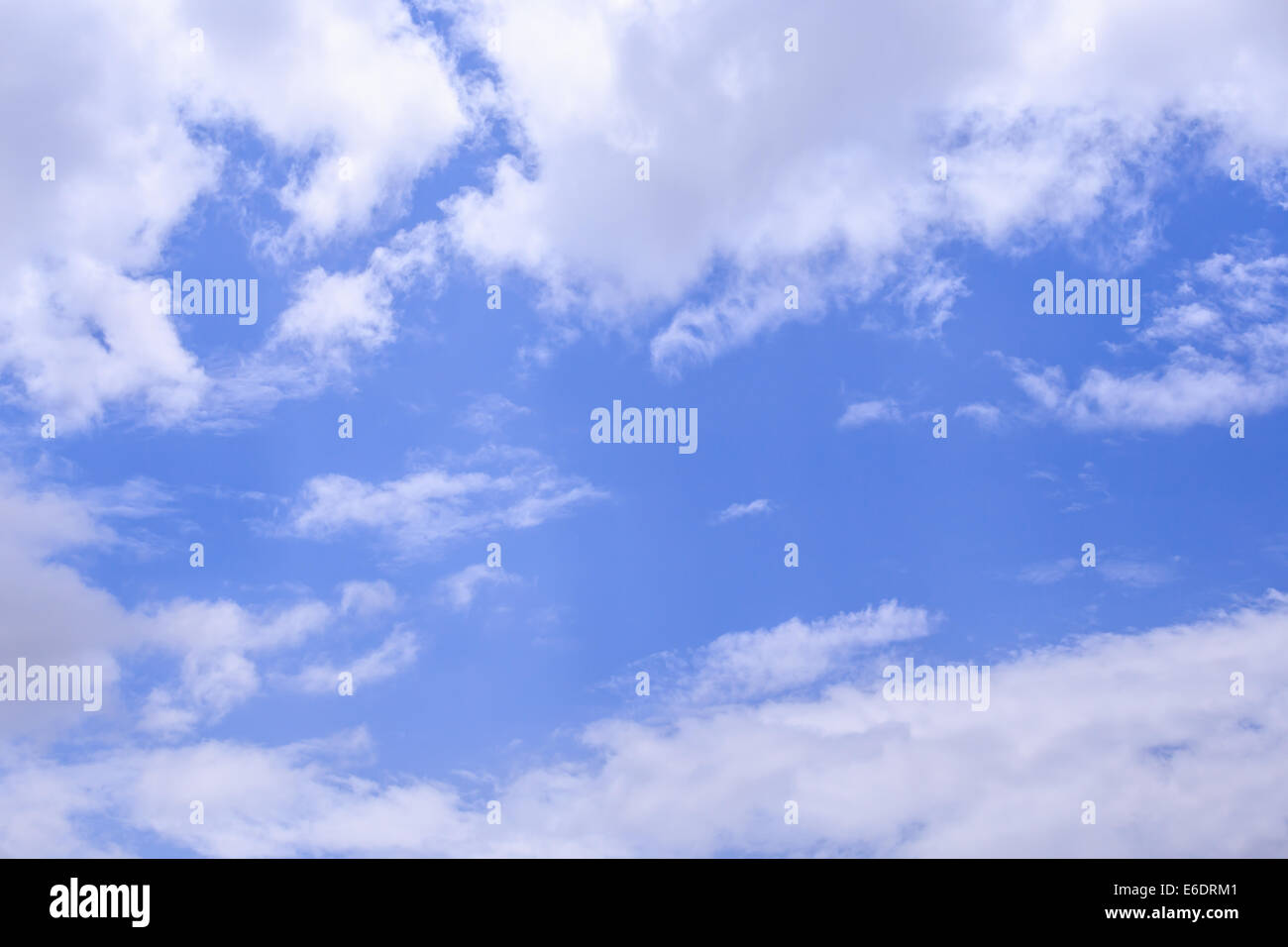 Beautiful bright blue sky with white cloud Stock Photo