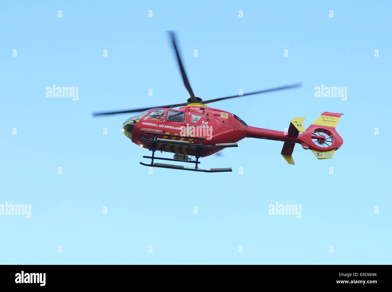 Cornwall Rescue Helicopter Cut Out Stock Images Pictures Alamy
