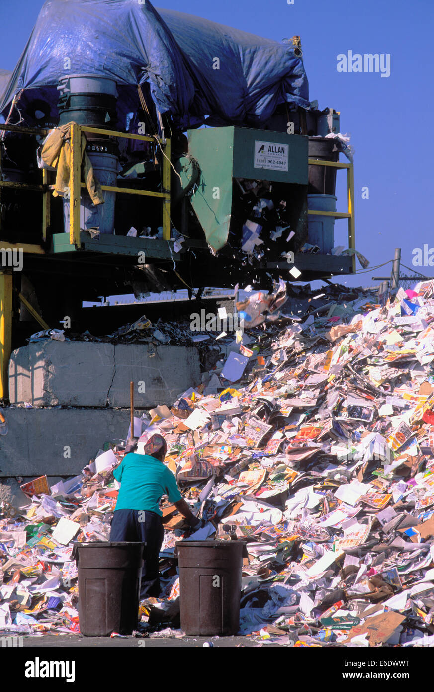 Recycling Center, Santa Monica, Los Angeles, California, USA Stock