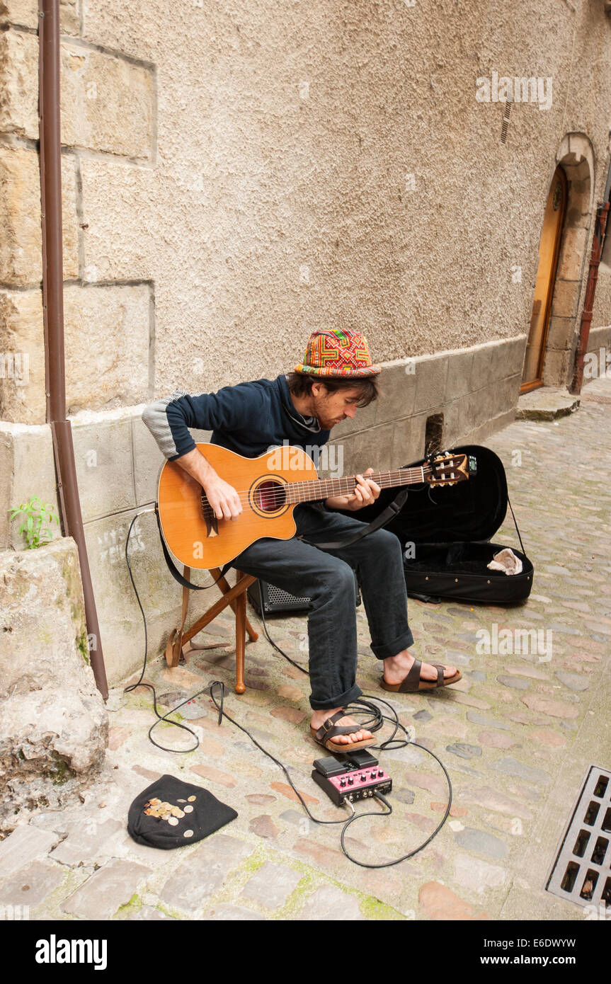 Street musician Stock Photo