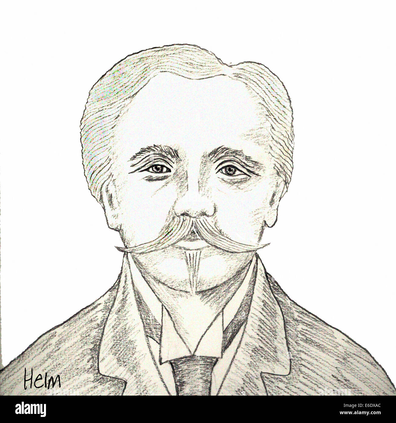 Gabriel Fauré (1845-1924) French composer, illustration, Stock Photo