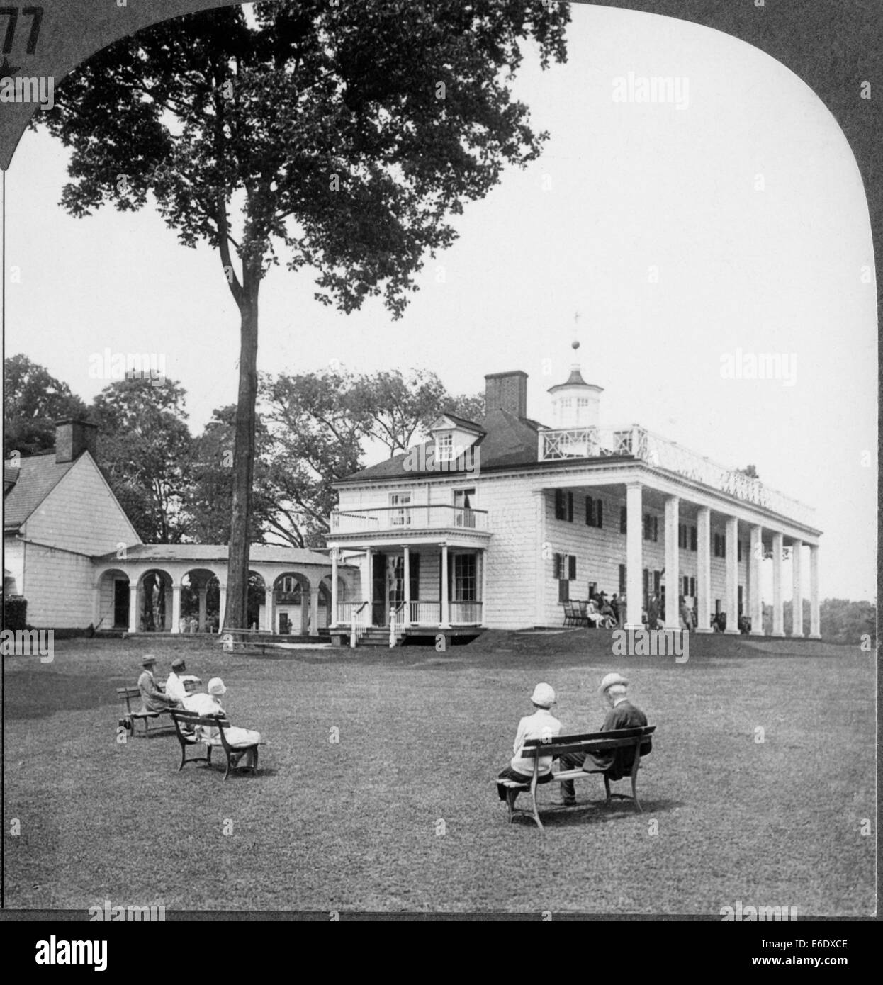 Home of George Washington, Mount Vernon, Virginia, USA, Single Image of Stereo Card Stock Photo