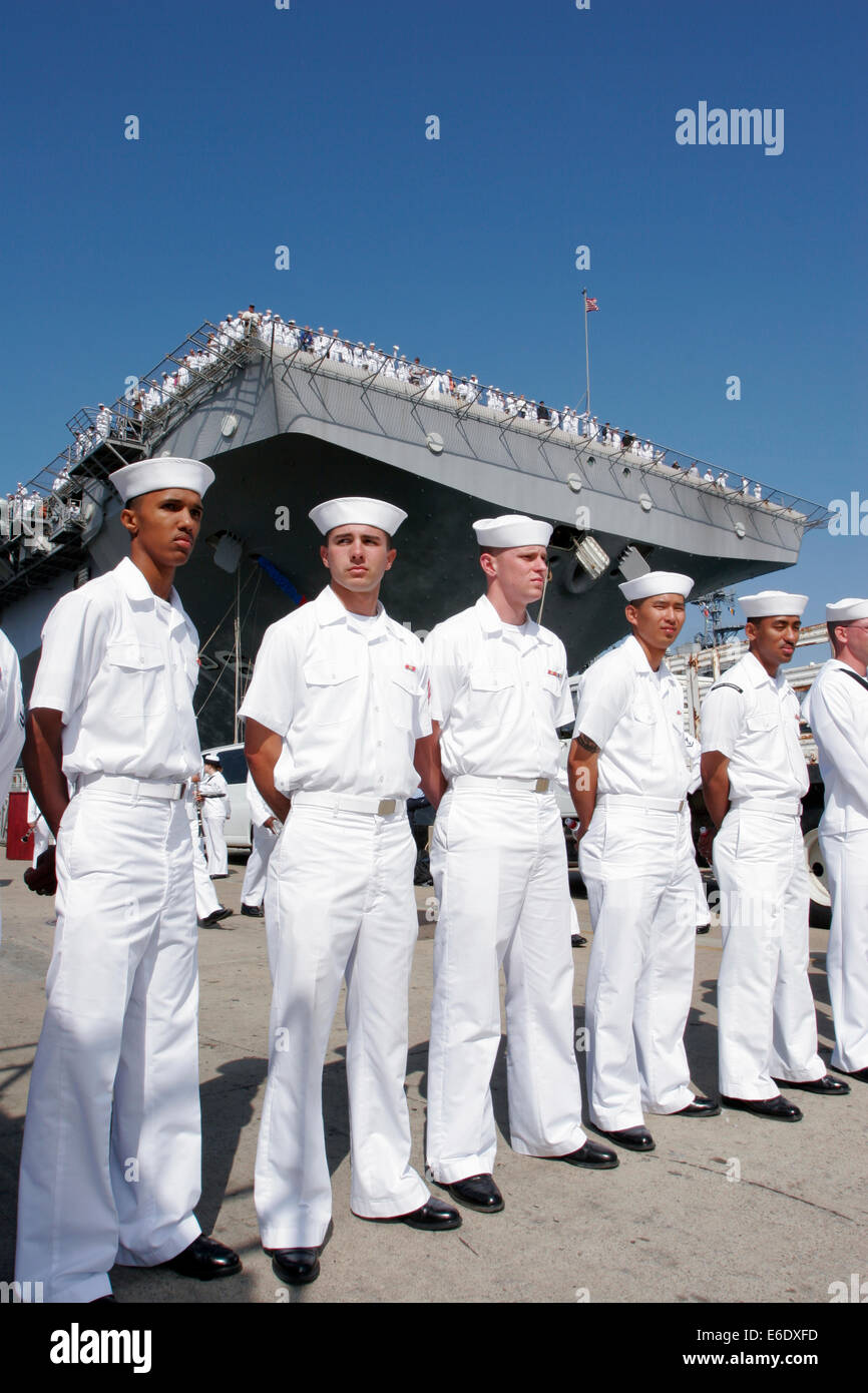 Sailors and Marines Reunite With Their Families, San Diego Naval Base