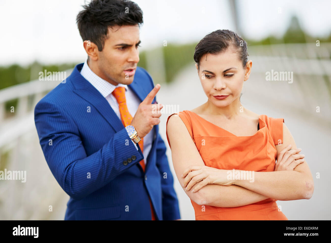 Couple conflict Stock Photo