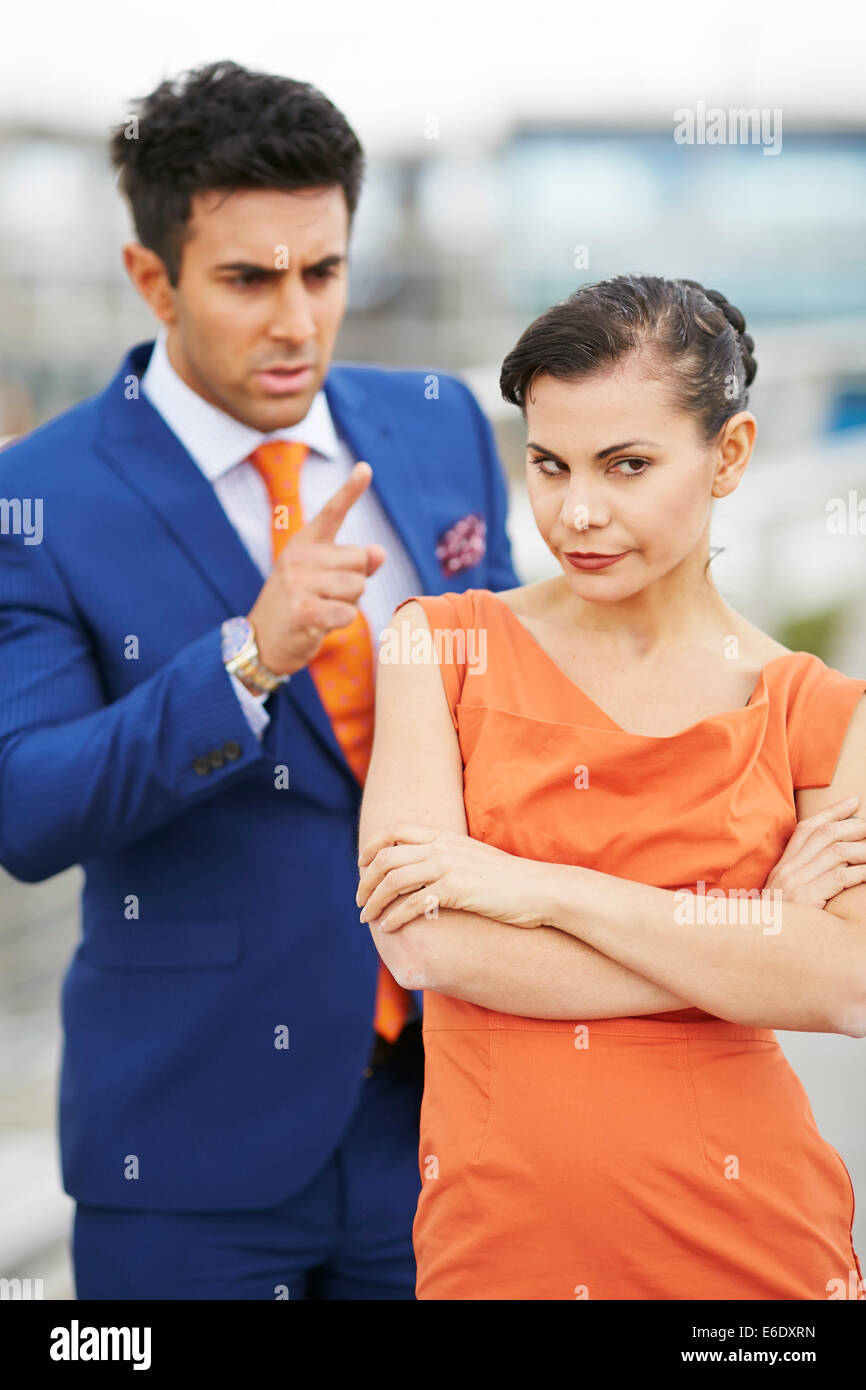 Couple conflict Stock Photo