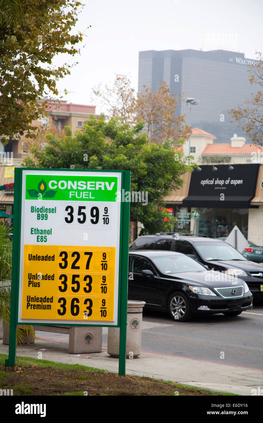 Conserv Fuel, Green Gas Station, Brentwood, Los Angeles County