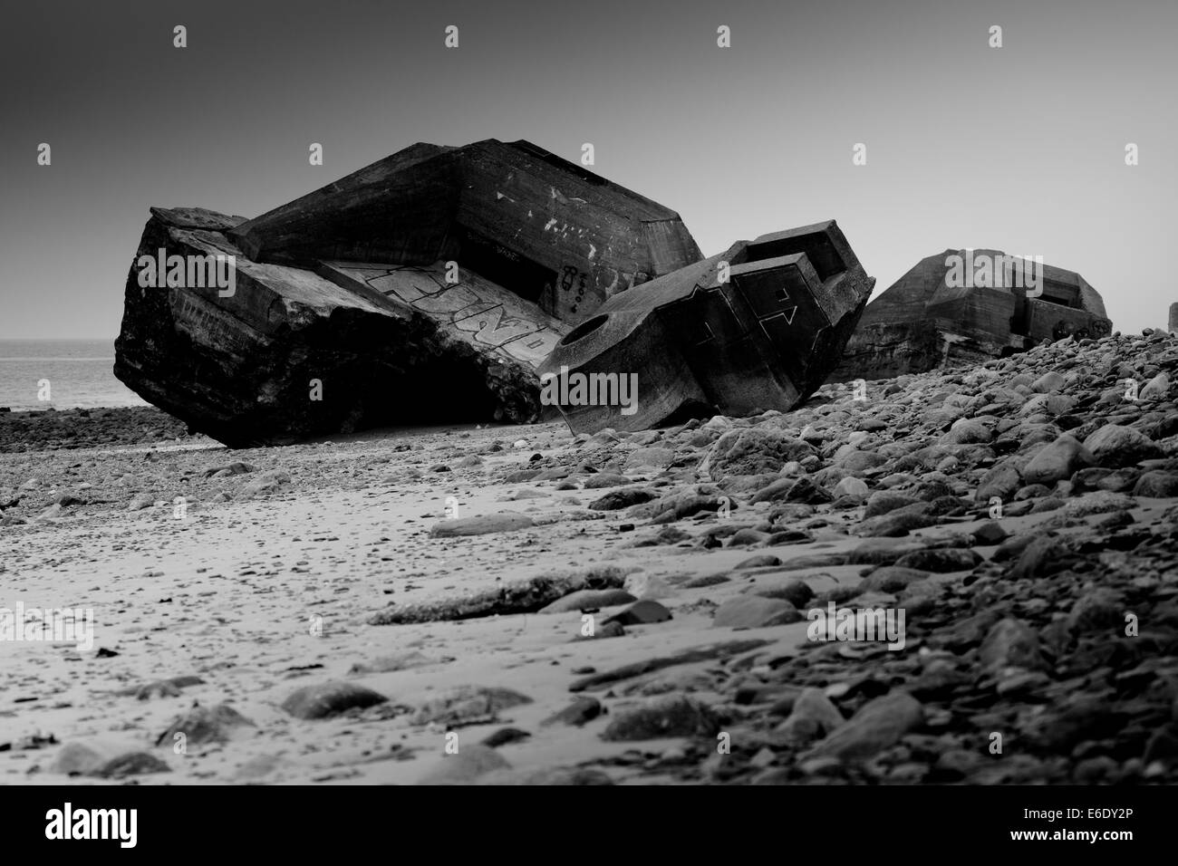 Nazi beach bunker Black and White Stock Photos & Images - Alamy