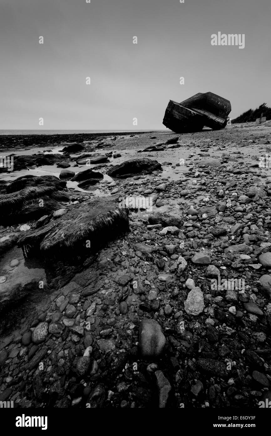 Nazi beach bunker Black and White Stock Photos & Images - Alamy