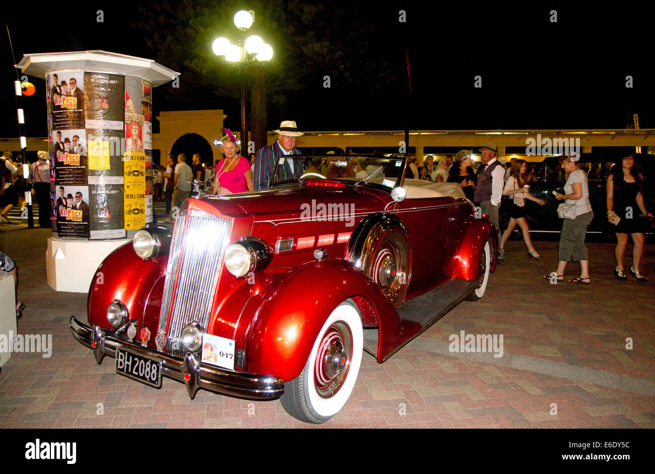 1934 Auburn vintage car on display during the Tremains Art Deco Weekend  at Napier in the Hawke's Bay Region, North Island, New Stock Photo