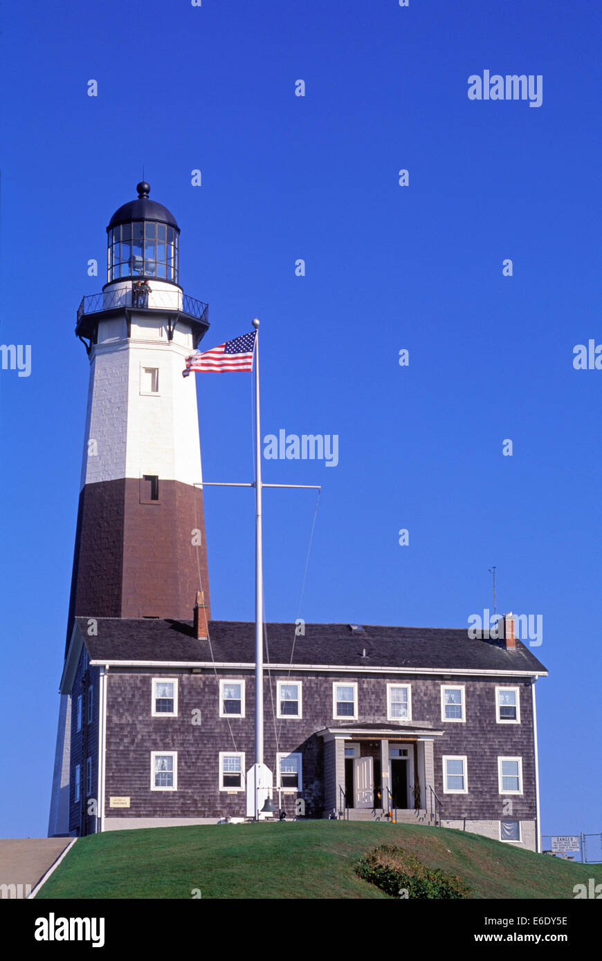 Montauk Lighthouse, Montauk Point, Long Island, New York, USA Stock
