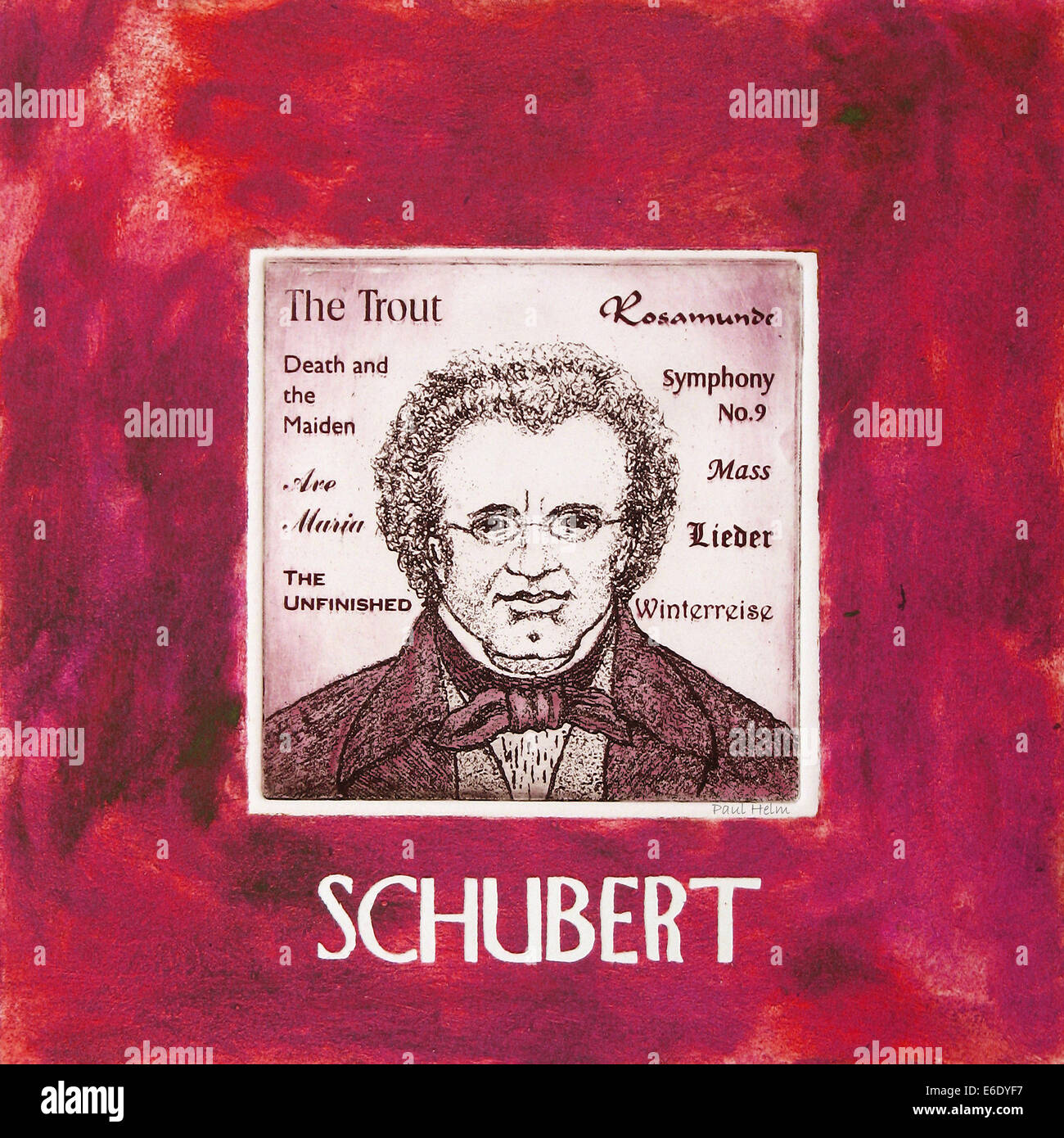 Franz Schubert, Austrian composer, portrait, 1797 – 1828 Stock Photo