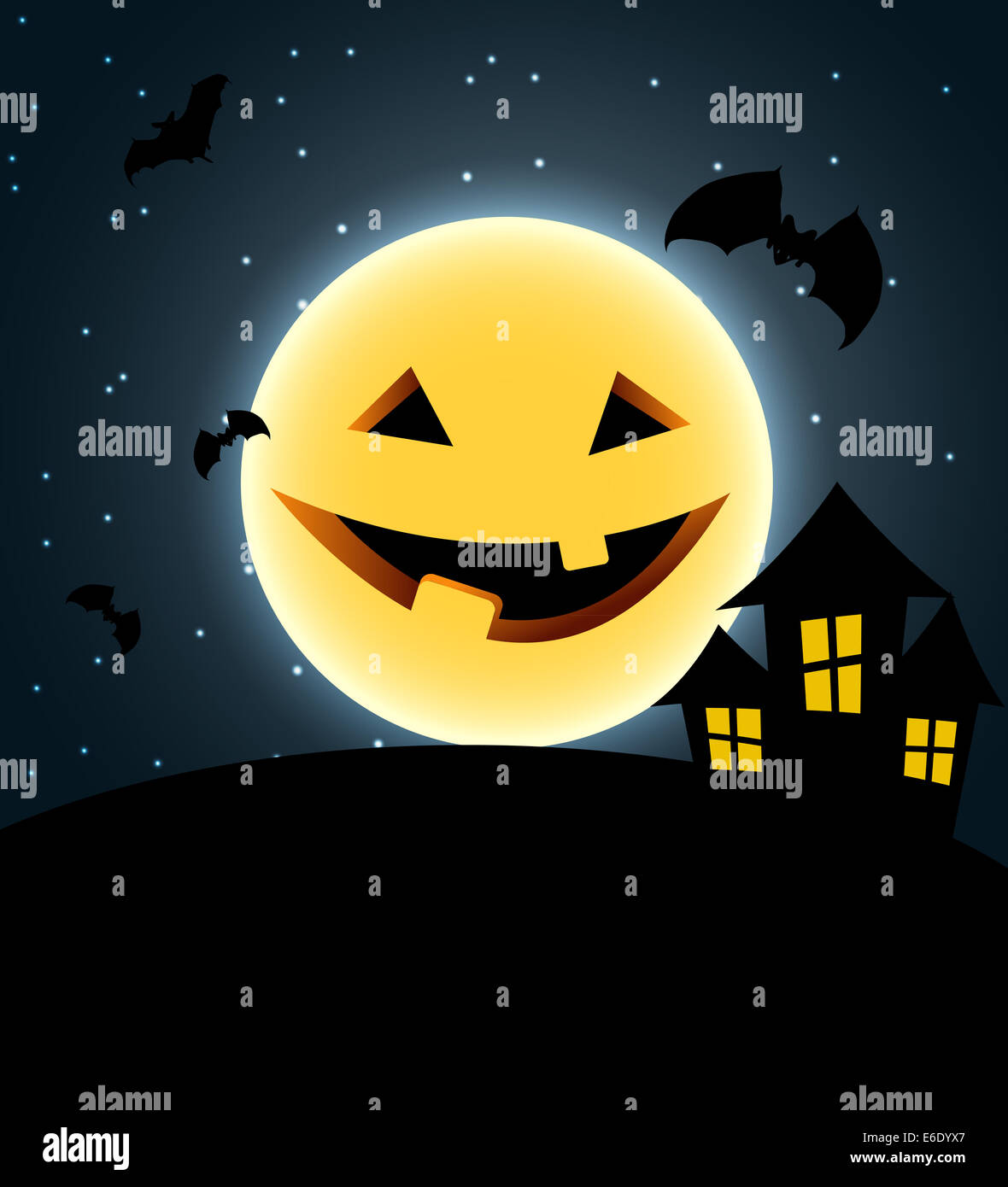 Halloween Background with Pumpkin Vector Illustration Stock Photo - Alamy