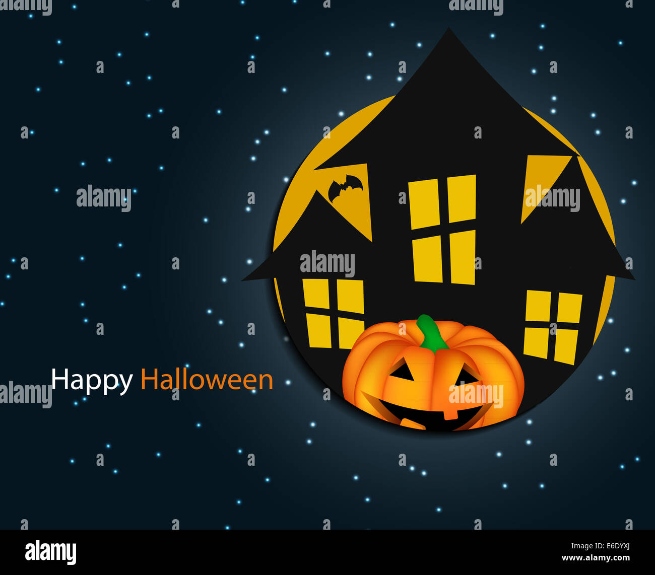 Halloween Background with Pumpkin Vector Illustration Stock Photo - Alamy
