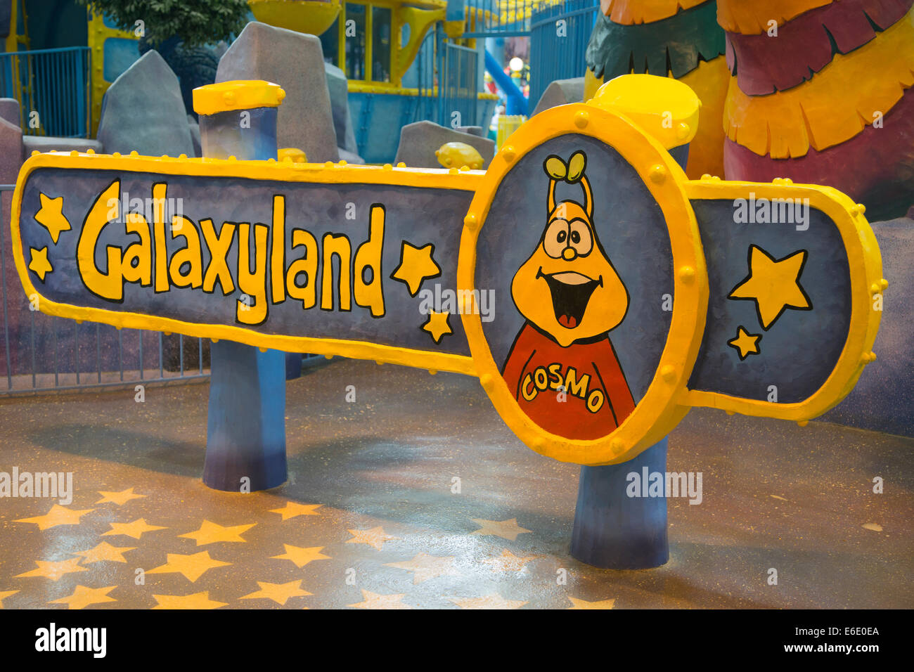 Galaxyland, one of the world's largest indoor amusement parks in West Edmonton mall Stock Photo