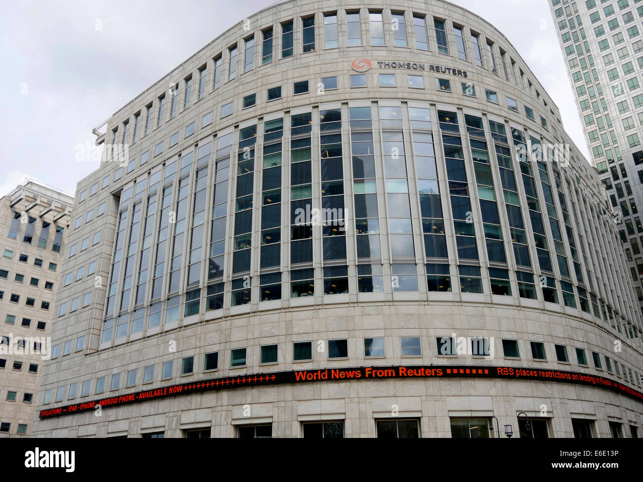 Thomson Reuters Building, Caneray Wharf London England Stock Photo