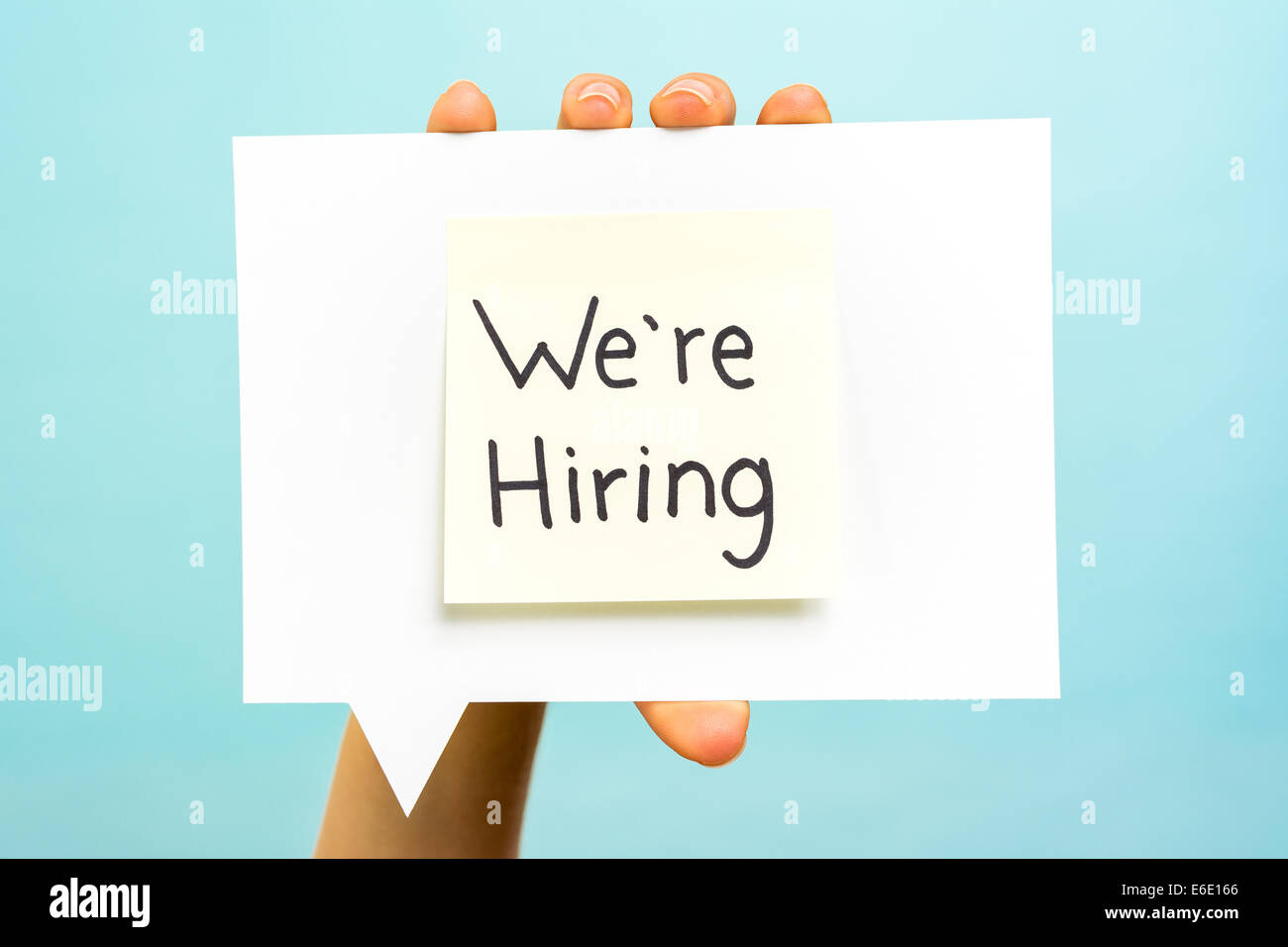 We are hiring message concept on speech bubble Stock Photo