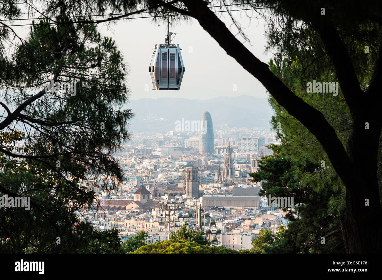 Cable car of Barcelona Stock Photo