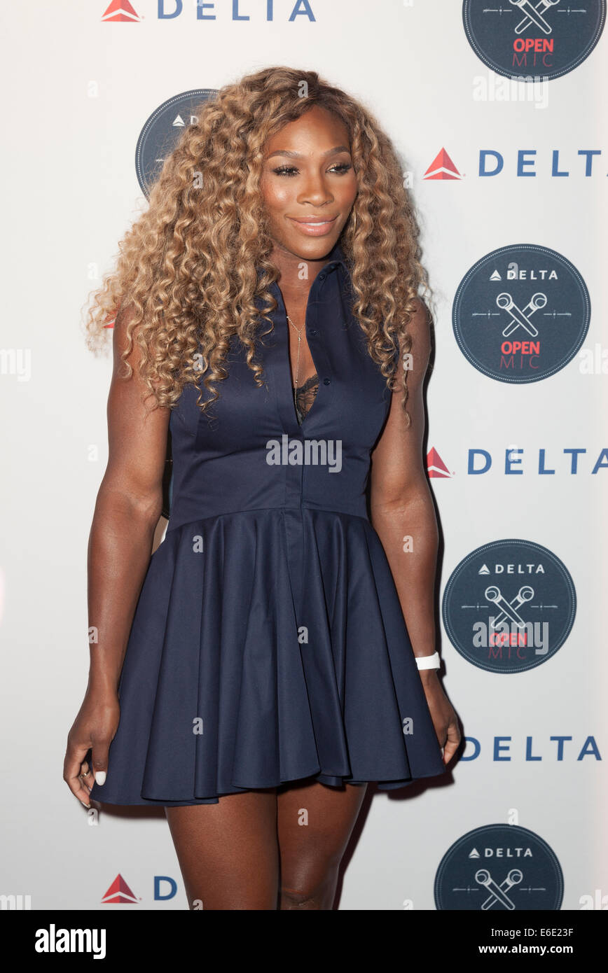 NEW YORK, NY AUGUST 20, 2014 Serena Williams attends Delta Open Mic