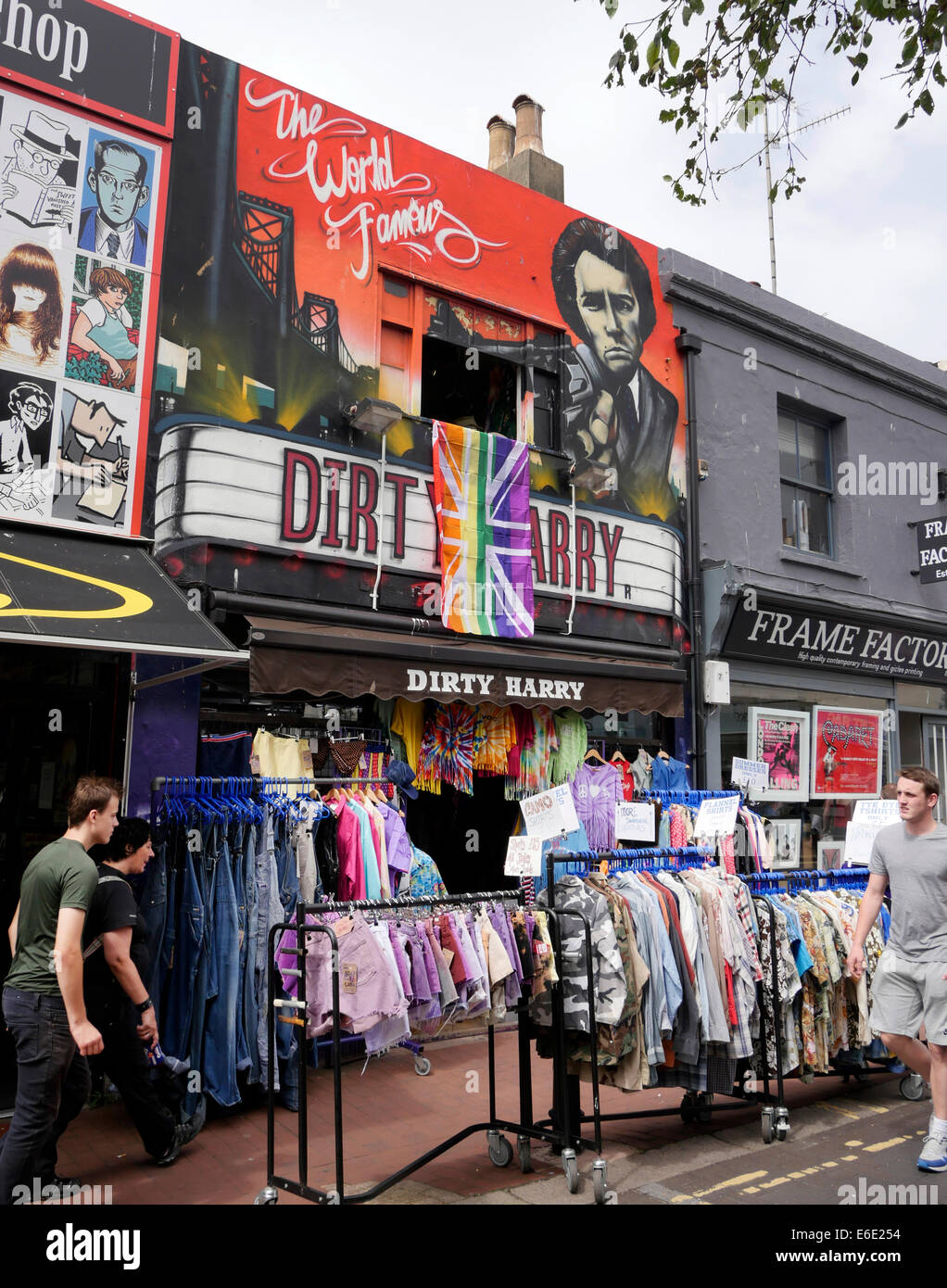 Dirty Harry clothes shop, Brighton during the Pride Festival Stock Photo