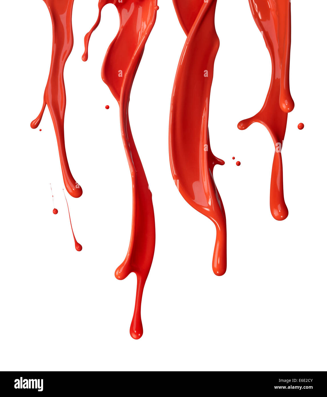 red paint splash isolated on white background Stock Photo