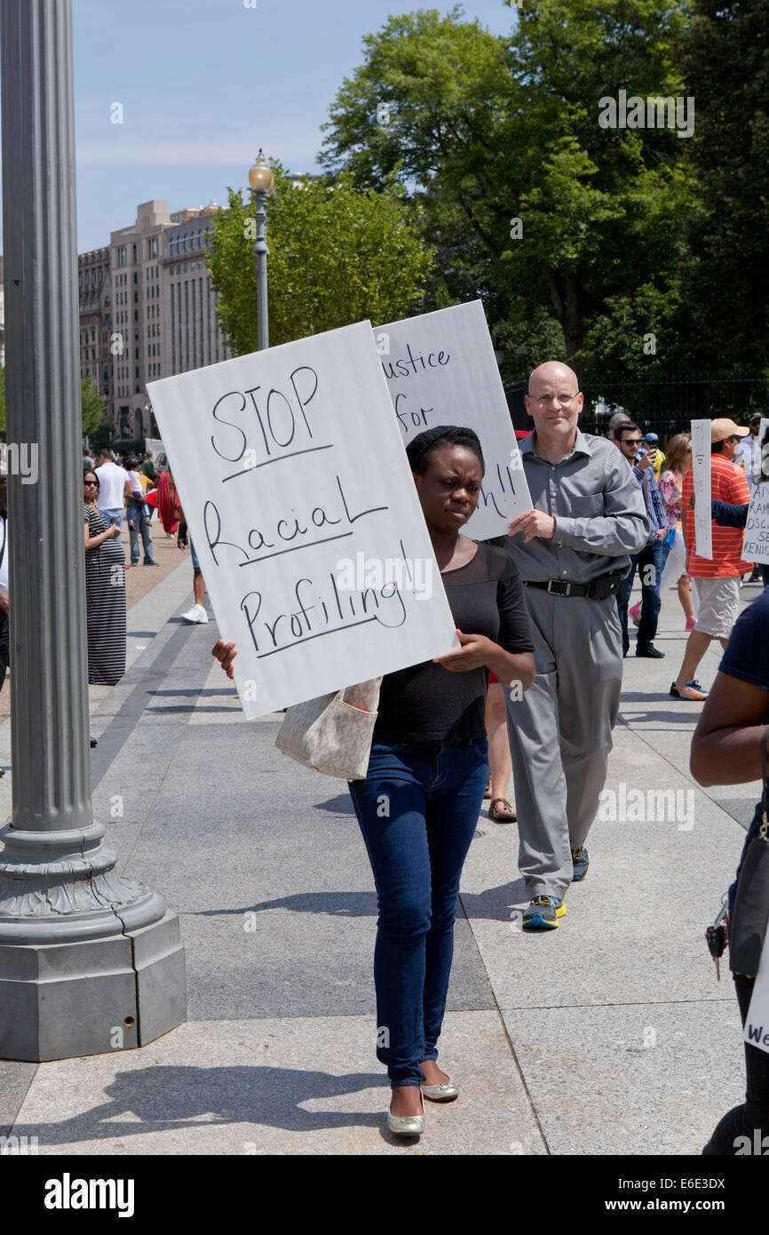 Police brutality protesters - Washington, DC USA Stock Photo