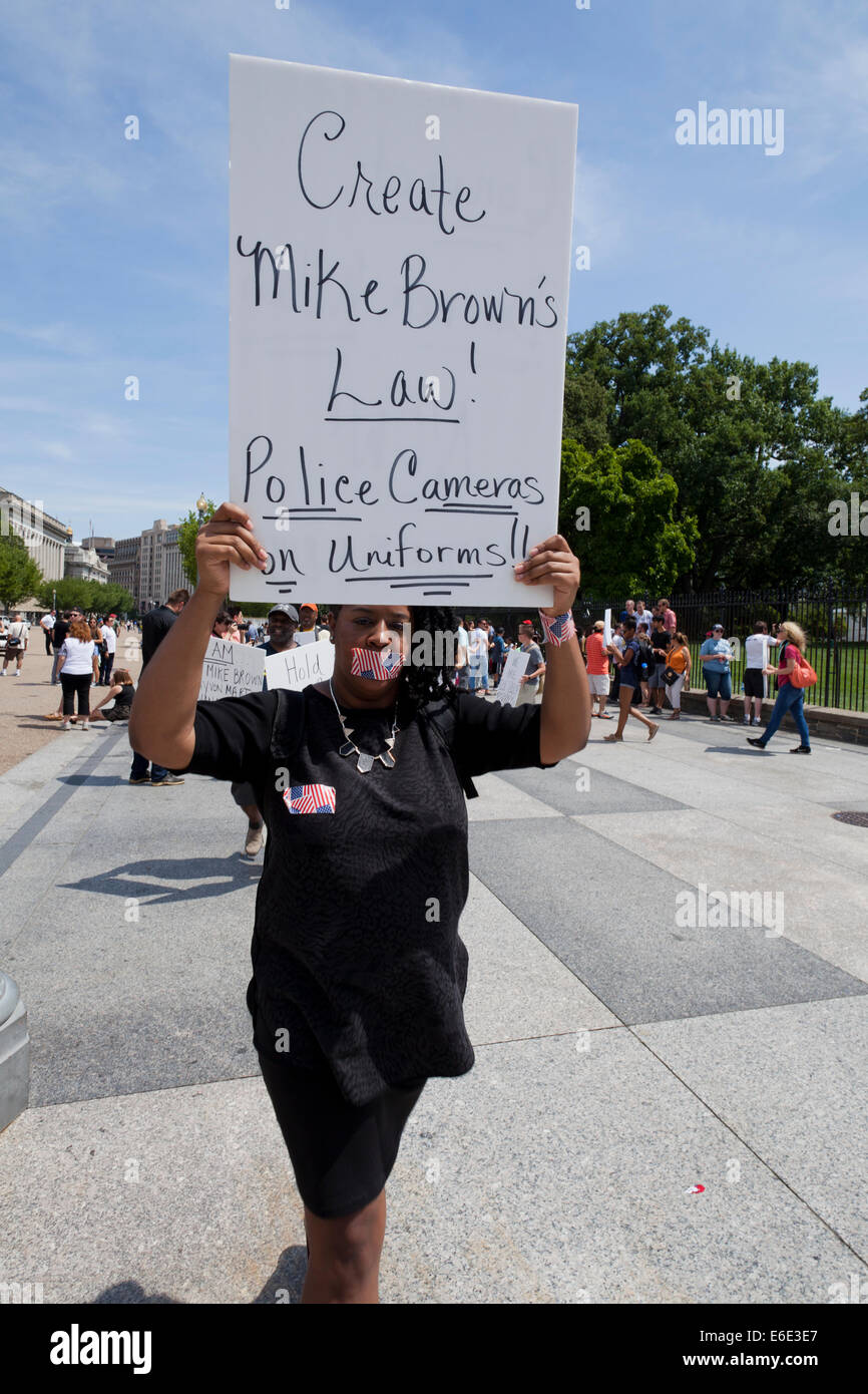 Police brutality protesters - Washington, DC USA Stock Photo