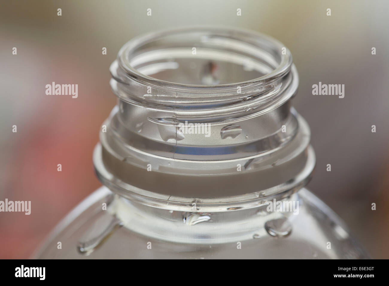 Plastic water bottle mouth opening Stock Photo Alamy