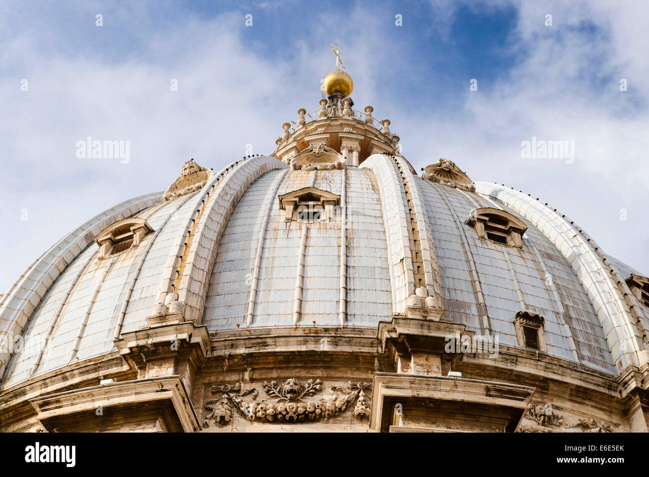 Dome by Michelangelo, St. Peter's Basilica, Vatican, Rome, Lazio, Italy Stock Photo